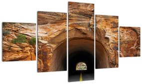 Obraz - tunel w skale (125x70 cm)