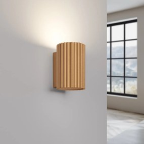 Kinkiet KARBON 10 złoty ryflowany SOLLUX  LIGHTING