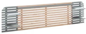 Jasnoszary zagłówek z drewna sosnowego 240x62 cm Dimas – Marckeric