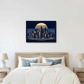 Obraz na szkle – Geometryczne miasto (70x50 cm)