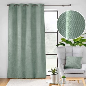 Zielona zasłona z mikfroflaneli 140x240 cm Flanela – douceur d'intérieur