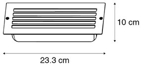 Nowoczesna lampa wnękowa stalowa IP44 - Hurricane