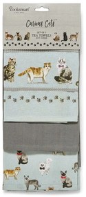 Zestaw 3 ścierek kuchennych Cooksmart ® Curious Cats