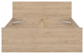 Łóżko dwuosobowe w dekorze dębu bez stelaża 140x200 cm w naturalnym kolorze Naia – Tvilum