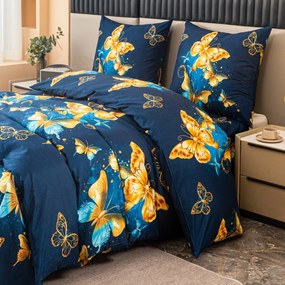 PrzytulneMieszkanie.pl PrzytulneMieszkanie.pl Pościel z mikrofibry ROYAL BUTTERFLY niebieska Rozmiar pościeli: 70 x 80 cm | 140 x 200 cm