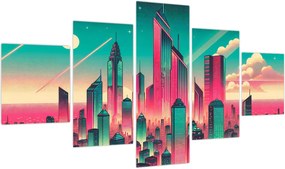 Obraz – Metropolia w stylu pop-art (125x70 cm)