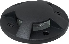 Nowoczesny reflektor gruntowy czarny GU10 50mm efekt 4-punktowy IP65 - Cellar