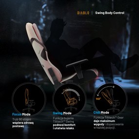 Fotel gamingowy Diablo X.One Prime, Normal Size, Akira Pink