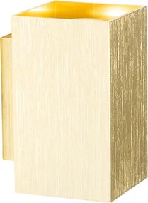 Nowoczesna lampa ścienna złota kwadratowa 2-światłowa - Sandy