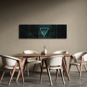 Obraz - Neonowy trójkąt w dżungli (170x50 cm)