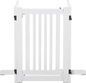 PawHut Bariera ochronna dla psa Krata zabezpieczająca biała stabilna i łatwa w montażu 155x1 5x76cm | Aosom PL