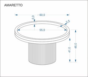 Okrągły stolik pomocniczy Amaretto Halmar, biały marmur