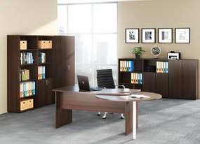 Komplet mebli z biurkiem zamykanych na kluczyk wenge D1-R91