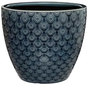 Doniczki ceramiczne, 3 sztuki, ze zdobieniami