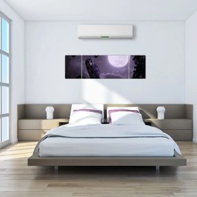 Obraz - Nocna sowa, fioletowy (170x50 cm)