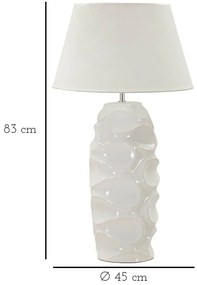 Biała lampa stojąca z tekstylnym kloszem (wysokość 83 cm) Warsaw – Mauro Ferretti