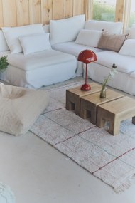Dywan dziecięcy FOLK KRATKA 90x130 cm beżowy/kolorowy LORENA CANALS