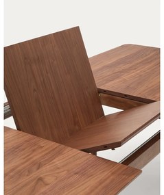 Rozkładany stół z dodatkowym blatem w dekorze orzecha 100x200 cm Elan – Kave Home