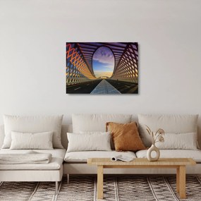 Obraz na szkle nowoczesnej architektury mostowej (70x50 cm)