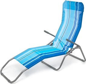 Happy Green Leżak plażowy niebieski, 142 x 60 x 96cm