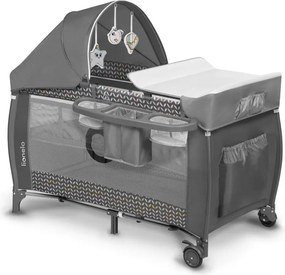 Lionelo - Łóżeczko turystyczne SVEN PLUS szare