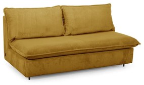 Żółta sztruksowa rozkładana sofa 184 cm Isadora – Bobochic Paris