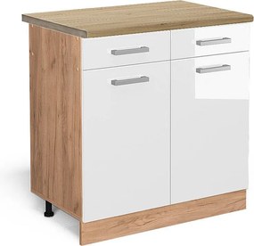 Szafka dolna do kuchni biały wysoki połysk 80x60x81.6 r-line