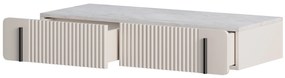 Toaletka Malmi 100 cm wisząca z szufladami - kaszmir / crema bianca / czarny
