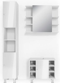 Zestaw mebli łazienkowych biały wysoki połysk 60x32x54 fynn