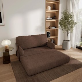 Masseno Sofa piankowa KESTE z funkcją spania, Kanapa z pianki do salonu, Bezmontażowa, Tkanina bucle – Brązowy QUELLE 25