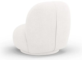 Biały fotel z materiału bouclé Chuck – Micadoni Home
