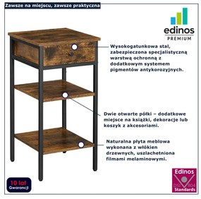 Loftowa szafka nocna dąb rustykalny P9-R81