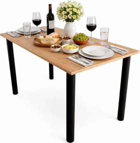 Minimalistyczny stół z wkręcanymi nogami 120x60 dąb craft złoty C4-G88