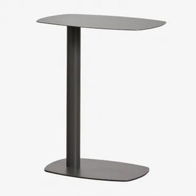 Mesa Pomocnicza Prostokątna 40x25 Cm Z Metalu Odelia Szary Granit & ↑50 Cm - Sklum
