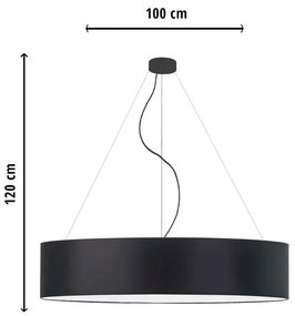 Regulowana lampa wisząca z okrągłym abażurem 100 cm - EX320-Portes - kolory do wyboru