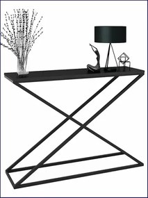 Czarna konsola w stylu loft - Logan 4X