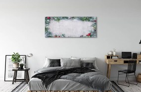 Fotoobraz na płótnie Śnieg, Szyszki i Gałązki