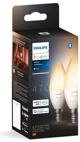 Inteligentne żarówki LED z gwintem E14, 5 W zestaw 2 szt. White ambiance – Philips Hue