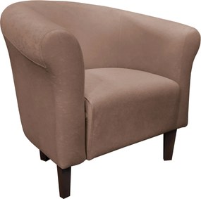 Fotel Milo tkanina Mikrofaza stylowy fotel do salonu i sypialni : Kolor nogi - Venge, Kolor tkaniny - 3 MIKROFAZA, Wysokość nogi - 15 cm