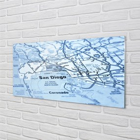 Szklany Panel Szczegółowa Mapa Metropolii