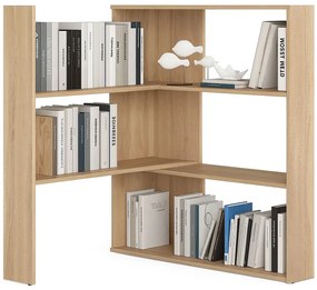Narożny niski regał na książki dąb sonoma M3-Z55