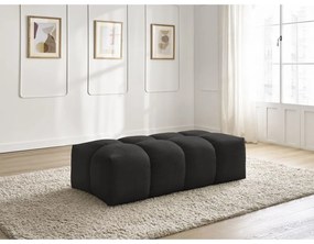 Czarny podnóżek z materiału bouclé Everest – Bobochic Paris