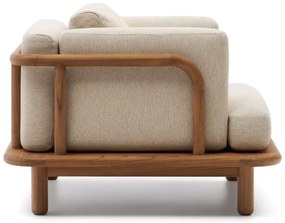 Beżowo-naturalny drewniany fotel ogrodowy Turqueta – Kave Home