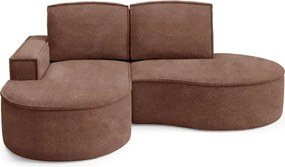 Narożnik MOLLY Lewostronny bez funkcji spania, wolnostojący tkanina ABRIAMO 12 Miedziany