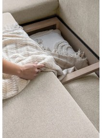 Beżowa rozkładana sofa w kształcie litery "U" Miuform Scandic Lagom, lewostronna