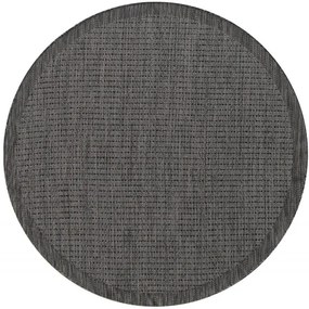 Dywan uniwersalny Giza czarny 200 cm x 200 cm koło