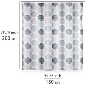 Zasłona prysznicowa 180x200 cm Pastel Dots – Wenko