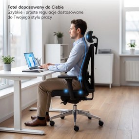 Fotel biurowy ergonomiczny czarny VECTOR