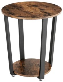 Stolik pomocniczy ELDUR brązowy/czarny