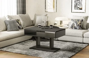 Ława TILO 100x60 beton ciemny/czarna ENDO